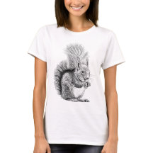 Squirrel Drawing T-Shirt