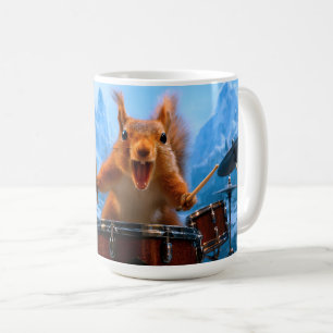 Squirrel Drummer Coffee Mug