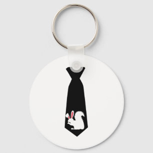 Squirrel Easter Bunny Necktie For Boys  Keychain
