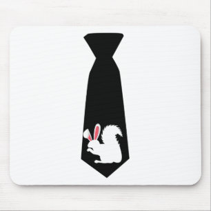 Squirrel Easter Bunny Necktie For Boys Mouse Pad