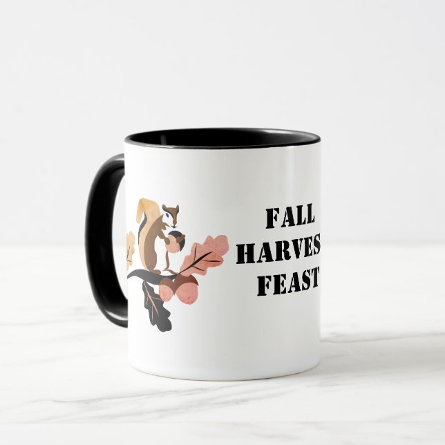 Squirrel Fall Harvest Feast Mug (Front Left)