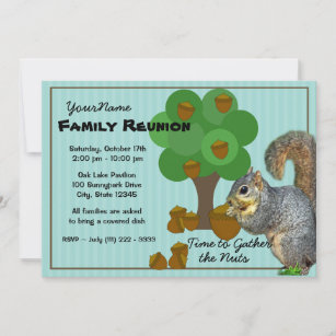 Squirrel Family Reunion Invitation