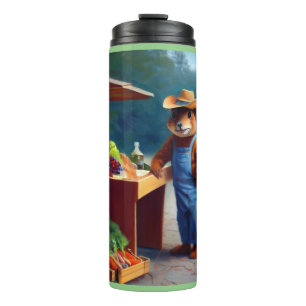 Squirrel Farmer Roadside Stand Thermal Tumbler