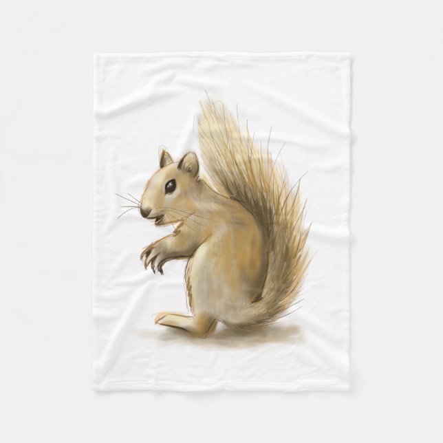Squirrel Fleece Blanket (Front)