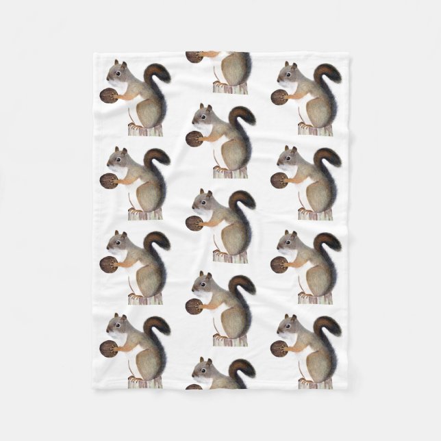 Squirrel Fleece Blanket (Front)