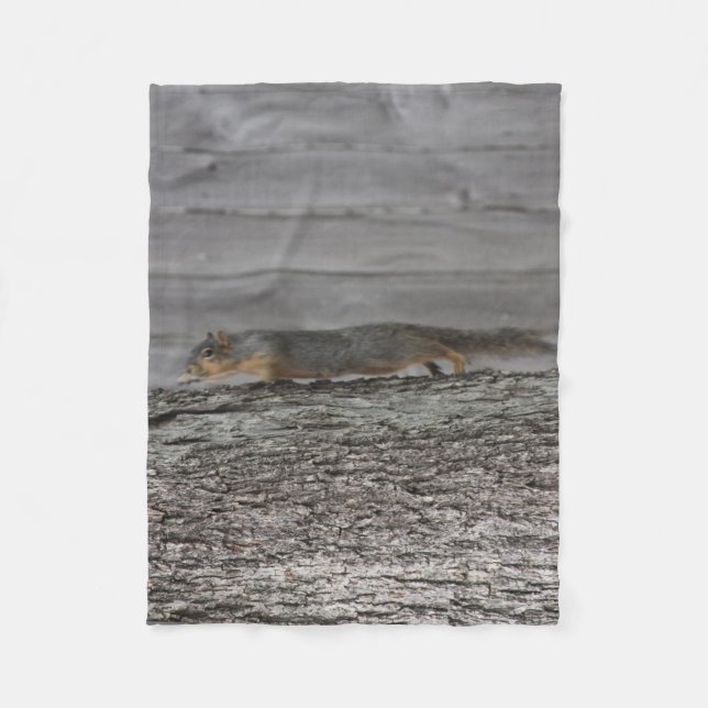 Squirrel Fleece Blanket (Front)