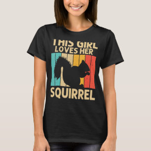 Squirrel For Girls Kids Squirrel Chipmunk 80s T-Shirt
