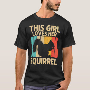 Squirrel For Girls Kids Squirrel Chipmunk 80s T-Shirt