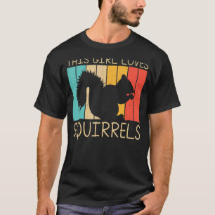 Squirrel For Girls Kids Squirrel Chipmunk 80s T-Shirt