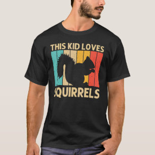 Squirrel For Kids Boys Squirrel Chipmunk 80s T-Shirt