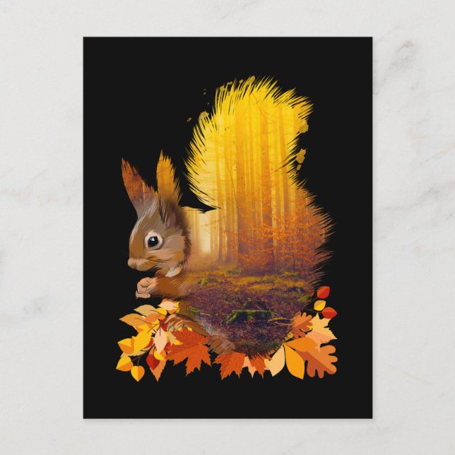 Squirrel Forest Animal Lover Postcard (Front)