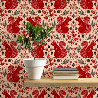 Squirrel Forest Woodland Pattern