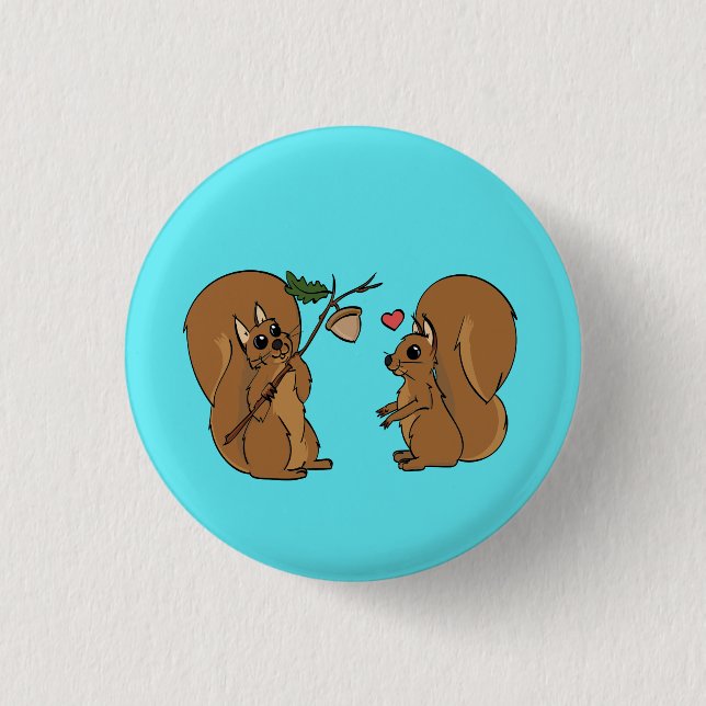 Squirrel-friend 1 Inch Round Button (Front)