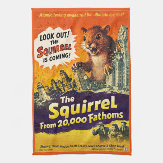 Squirrel from 20,000 Fathoms Kitchen Towel