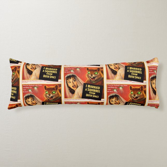 Squirrel from Outer Space Body Pillow (Front)