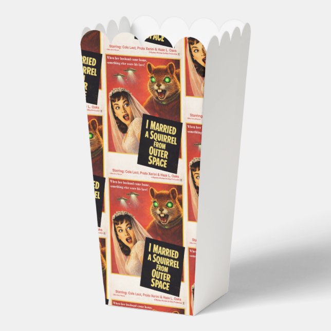 Squirrel from Outer Space Favor Box (Back)