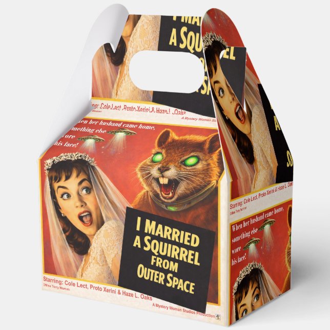 Squirrel from Outer Space Parody Favor Box (Back)