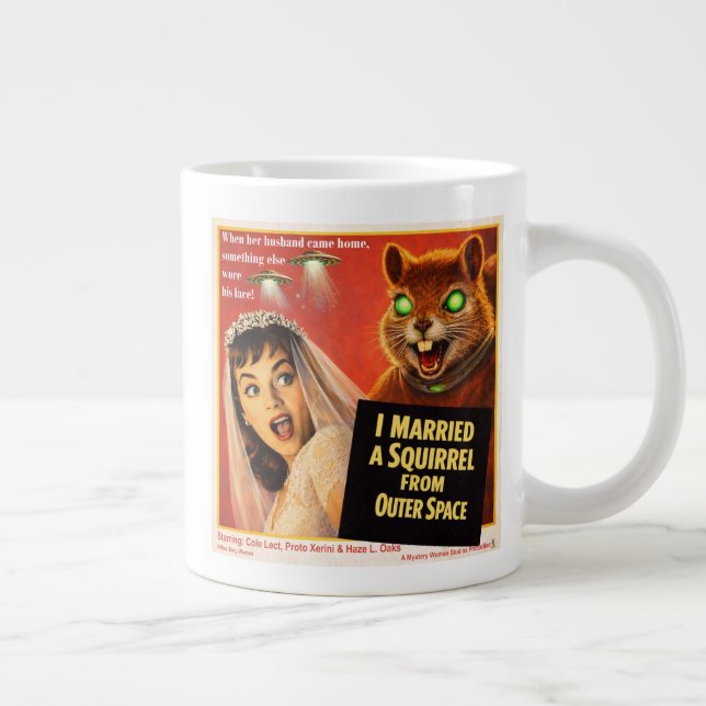 Squirrel from Outer Space Parody Large Coffee Mug (Right)