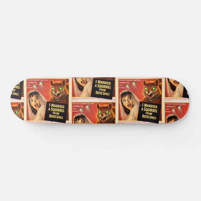 Squirrel from Outer Space Parody Skateboard (Horz)