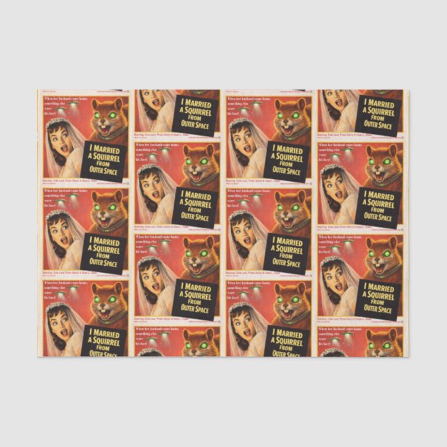 Squirrel from Outer Space Parody Tissue Paper (Front)