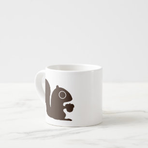 Squirrel Fueled by Espresso   Cute Custom Espresso Cup