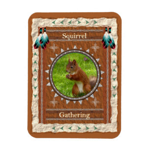 Squirrel - Gathering Vinyl Flexi Magnet