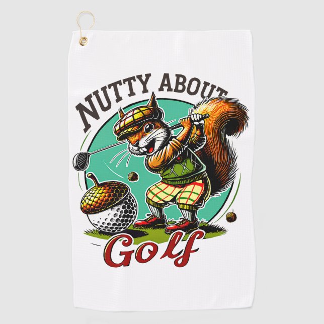 Squirrel Golfer's Delight Golf Towel (Front)