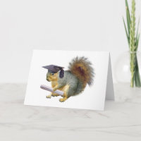 Squirrel Graduation Card