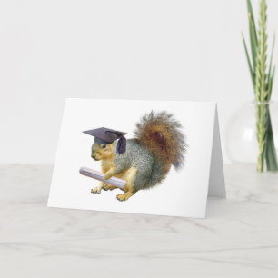 Squirrel Graduation Card