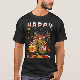 Squirrel Halloween And Merry Christmas Happy Hallo T-Shirt