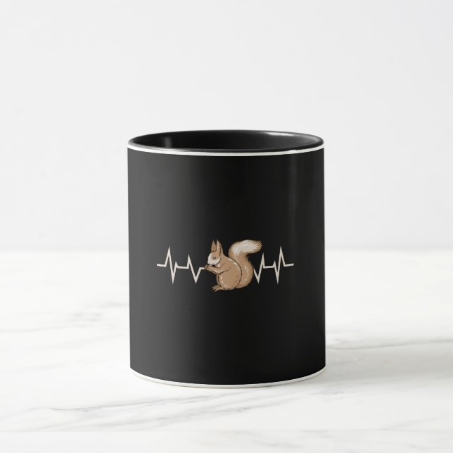 Squirrel Heartbeat Squirrel Lover Mug (Center)
