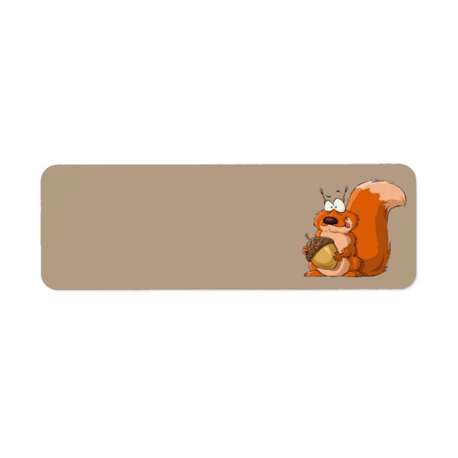 squirrel holding acorn address labels (Front)