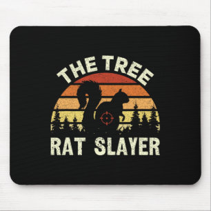 Squirrel Hunter The Tree Rat Slayer Retro Squirrel Mouse Pad