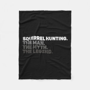 Squirrel Hunting Season Squirel Funny Vintage Hunt Fleece Blanket