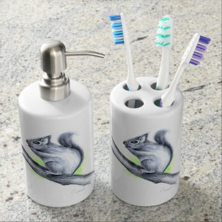squirrel II Soap Dispenser And Toothbrush Holder