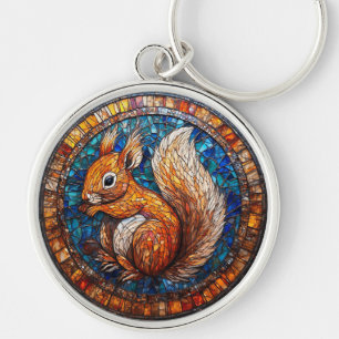 Squirrel in Detailed Motif Keychain
