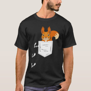Squirrel In Pocket Funny Squirrel T-Shirt