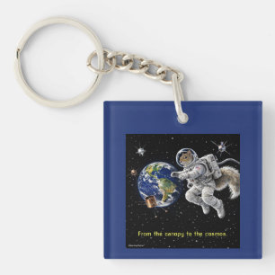 Squirrel in Space Keychain