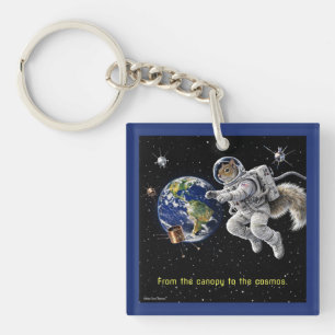 Squirrel in Space Keychain