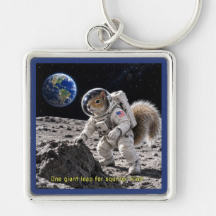 Squirrel in Space Keychain