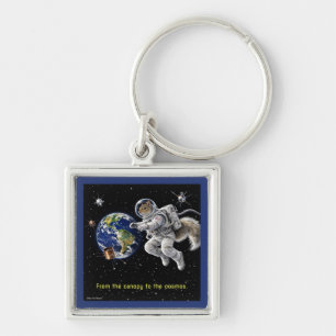 Squirrel in Space Keychain