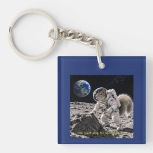 Squirrel in Space Keychain