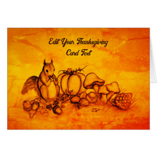 Squirrel in the Autumn , Happy Thanksgiving!