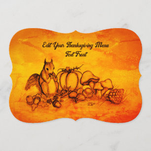 Squirrel in the Autumn , Happy Thanksgiving! Menu