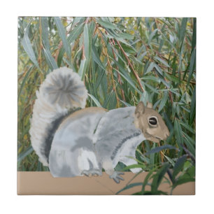 Squirrel in the Countryside Tile