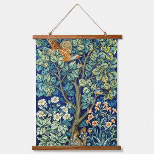 Squirrel in the forest, William Morris Hanging Tapestry