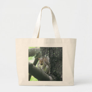 Squirrel In Tree Animal Art Tote Bag