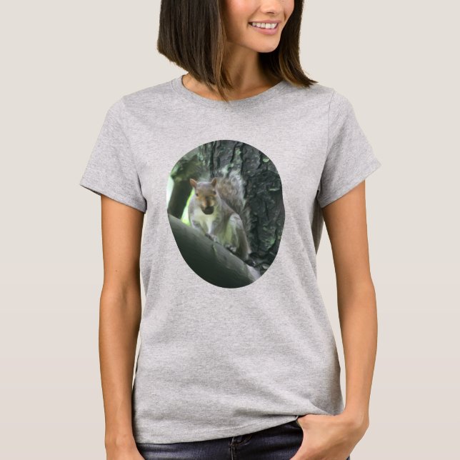 Squirrel In Tree Painting Animal Art  T-Shirt (Front)