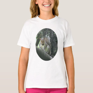 Squirrel In Tree Painting Animal Art T-Shirt