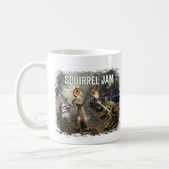 Squirrel Jam - funny rock band Coffee Mug (Left)